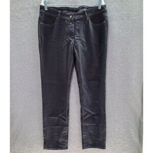 McDonald's Women Pants 10 Black Chino Straight Mid Rise 32" Inseam‎ Work Uniform